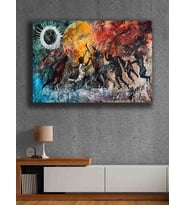 Koç stüdyo Modern tasarım kanvas tablo 50x70 (Çok Renkli)