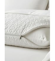 Beylini 2'li Yastık Alezi Sıvı Geçirmez Kapitone Fermuarlı Yıkanabilir Antialerjik Yastık Koruyucu Kılıf 50x70 CM (Beyaz)