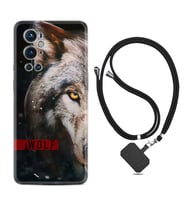 Tecno Spark 9 Pro Kılıf Silikon Boyun Askılı İpli Desenli Silikon Wolf Eyes 1758