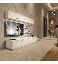 Decoraktiv Eko 5B Slm Std Tv Ünitesi Tv Sehpası - Parlak Beyaz (Beyaz)