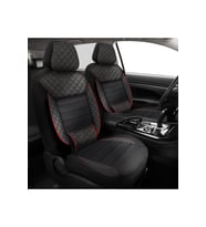 Ford (EUROPA) Escort Ghia 4 Kapı  Uyumlu Bel Destekli Premium Süet Tay Tüyü Oto Koltuk Kılıfı Kırmızı