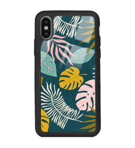 iPhone X Color Leaf Tasarımlı Glossy Telefon Kılıfı