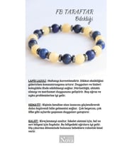 Sertifikalı Doğal Taş Fb Taraftar Bilekliği Lapis, Kalsit, Hematit
