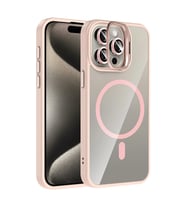 Joko 14 Pro Max Remim Lensli Magsafe Standlı Kapak - Pembe