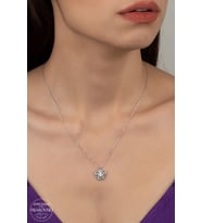 SWAROVSKİ CRYSTAL KRALİÇE 925 AYAR GÜMÜŞ KOLYE