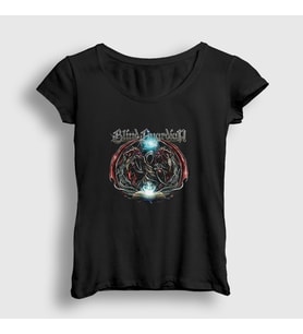 Presmono Kadın Siyah Dragons Blind Guardian T-Shirt 378742tt