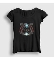 Presmono Kadın Siyah Dragons Blind Guardian T-Shirt 378742tt