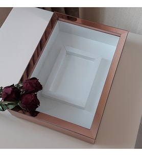 25X35 ROSEGOLD LEDSİZ FOTOĞRAF BÖLÜMLÜ ANI ÇERÇEVESİ- NİŞAN SÖZ GÜLLERİNİZ İÇİN ÇERÇEVELER