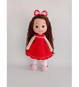Kırmızılım Fatoş Bebek Amigurumi Organik Oyuncak