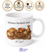Kastamonu Yöresel Sofra Tasarımlı Kupa Bardak Hediye Porselen Mug