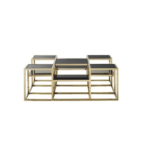Waleska Gold Metal&Cam Orta Sehpa