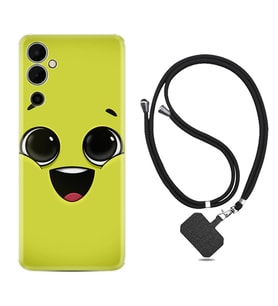 Tecno Pova Neo 2 Kılıf Resimli Boyun Askılı İpli Desenli Silikon Series White Green 1833