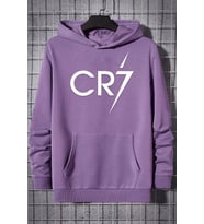 Unisex Cr7 Baskılı Sweatshirt (Lila)