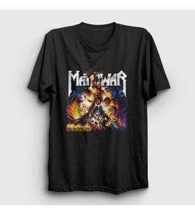Presmono Unisex Siyah Hell On Stage Manowar T-Shirt 63767tt