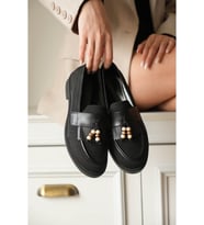 Kadın Ojox Püsküllü Loafer  - Siyah