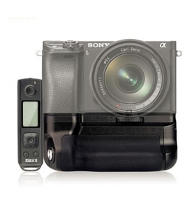 Sony A6500 için  MeiKe  MK-A6500 Pro Battery Grip + 2 Ad. NP-FW50 Batarya