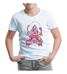 Masa Tenisi - Yoga Ping Pong Beyaz Çocuk Tshirt