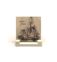 Notre Dame Baskılı Taş Masaüstlük 10X10