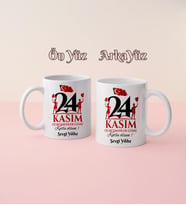 24 Kasım Öğretmenler Günü Kupa Bardak Kişiye Özel