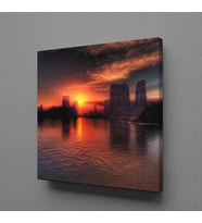 GÜNEŞİN DENİZE DOĞUŞU KANVAS TABLO 170x170cm