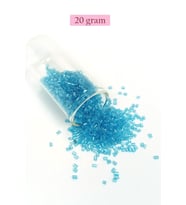 Kesme Cam Boncuk 2mm - 20 Gram - Şeffaf Turguaz -BNC349