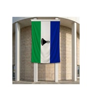 Lesotho Bayrağı 140gr Premium Raşel Kumaş 200x300 cm