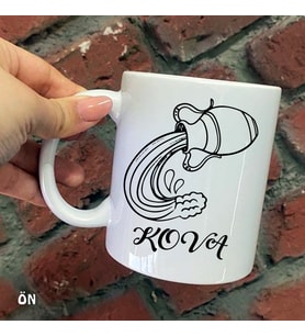 Size Özel Kova Burcu ve Özellikleri Seramik Baskılı Kupa Bardaklar