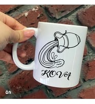 Size Özel Kova Burcu ve Özellikleri Seramik Baskılı Kupa Bardaklar