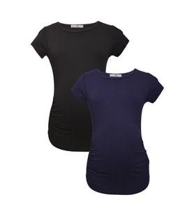 LuvmaBelly MYRA2009_2010 Hamile tshirt seti (Siyah-Lacivert)