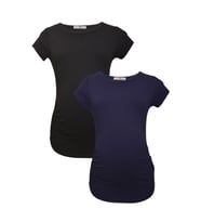 LuvmaBelly MYRA2009_2010 Hamile tshirt seti (Siyah-Lacivert)