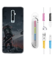 Oppo Reno 2Z 4 Lite 4 Pro 5 6 7 A31 Kılıf Kablo Koruma Spiral Silikon Warrior 1653