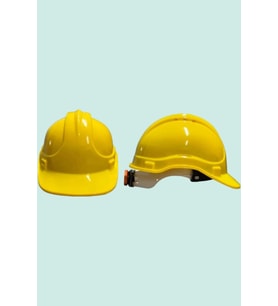 Plastik Baret Ayarlanabilir ve Darbeye Dayanıklı ISG Başlığı Kb660 Karam Vidalı (Sarı)