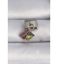 316L Çelik Gümüş Renk Sallantı Defter Figür Nomination Charm TJ-BC1055