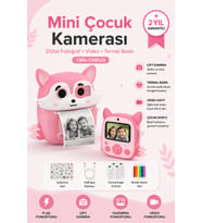 Çocuk Dijital Fotoğraf Makinesi Termal Yazıcılı Kamera Çift Kameralı Video