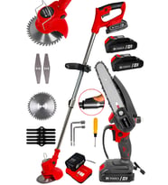 BUTOOLS BS-27 2 Li Akülü Şarjlı Ağaç Dal Kesme Budama Testere Ot Çim Çayır kesme Biçme Makinesi