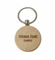 Kişiye Özel Yuvarlak Ahşap Anahtarlık – Firma İsmi ve İsim Yazılı Lazer Gravür Anahtarlık – Kurumsal Promosyon & Özel Tasarım