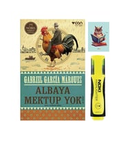 Albaya Mektup Yok 9789750725616 Gabriel Garcia Marquez - sarı Fosforlu Kalem - Not Defterli seti (Renksiz)