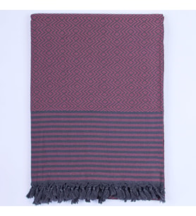 Çift Kişilik Yatak Örtüsü ve Pike %100 Pamuklu İnce Hafif Yazlık Battaniye Boho Dekoratif Koltuk Örtüsü Çok Amaçlı Çeyizlik Günlük Kullanım (Gül Kurusu, 200x250 cm Çift Kişilik Pike)