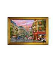 Manzara Temalı Kanvas Tablo 50 x 70 cm Gold Çerçeve