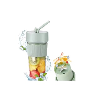 Mini Taşınabilir Mikser 350 Ml Smoothie Makinesi Meyve Sıkacağı Şarj Edilebilir Blender Yeşil