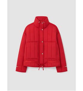 LCW Modest Kırmızı Dik Yaka Oversize Kadın Şişme Mont