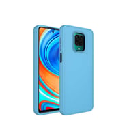 Xiaomi Redmi Note 9 Pro Uyumlu Kılıf Metal Çerçeve ve Buton Tasarımlı Silikon Zore Luna Kapak