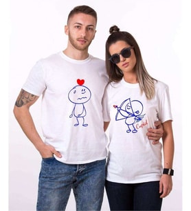 Tshirthane Cupid Sevgili Kombinleri Tshirt Kombini (Tek Ürün Fiyatıdır.)