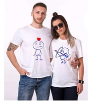 Tshirthane Cupid Sevgili Kombinleri Tshirt Kombini (Tek Ürün Fiyatıdır.)
