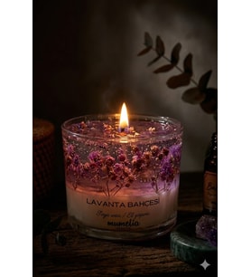 Mumelia Candles Kır Çiçeği Rüyası - Doğal Soya Cam Bardak Tasarım Mum