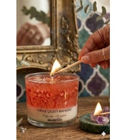 Kır Çiçeği Rüyası Mum - Mumelia Candles Doğal Soya Cam Kasede Kiraz Çiçeği Bahçesi Tasarım Dekoratif Mum