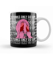 Stonks Only Go Up Kupa Bardak Porselen
