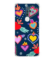 PrintiFy Oppo A9 2020 Uyumlu Retro Color 3 Baskılı Şeffaf Köşe Korumalı Antişok Kılıf