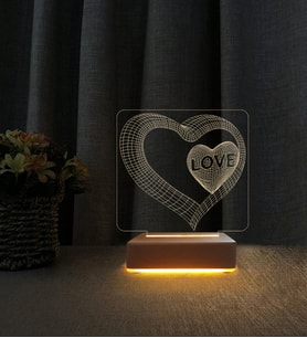 Love Kalp 3d Led Masa Lambası Kişiye Özel İsimli Sevgili Hediyesi Lamba