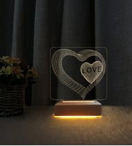 Love Kalp 3d Led Masa Lambası Kişiye Özel İsimli Sevgili Hediyesi Lamba